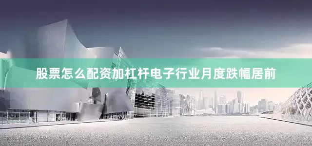 股票怎么配资加杠杆电子行业月度跌幅居前