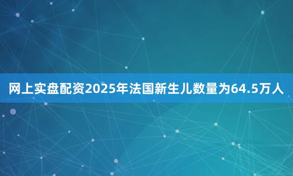 网上实盘配资　　2025年法国新生儿数量为64.5万人