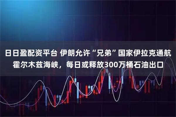 日日盈配资平台 伊朗允许“兄弟”国家伊拉克通航霍尔木兹海峡,每日或释放300万桶石油出口